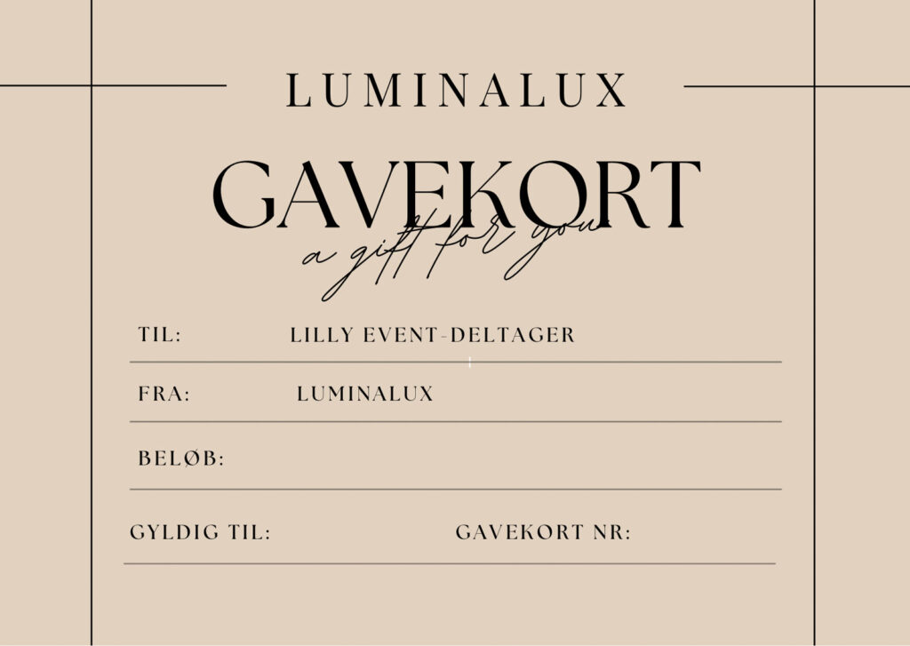 luminalux gavekort til kvinden der har alt